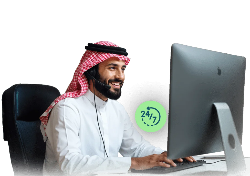 متخصص دعم من جافان يعمل مع أحد العملاء